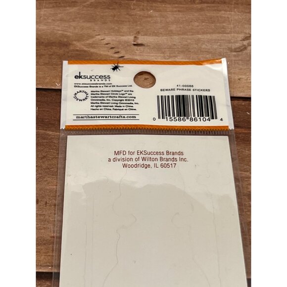 EKSUCCESS 41-00066 Beware Phrase 5 Stickers Halloween Embellishments GEMSTONE - Picture 3 of 5